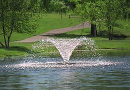 POND WITH FOUNTAIN